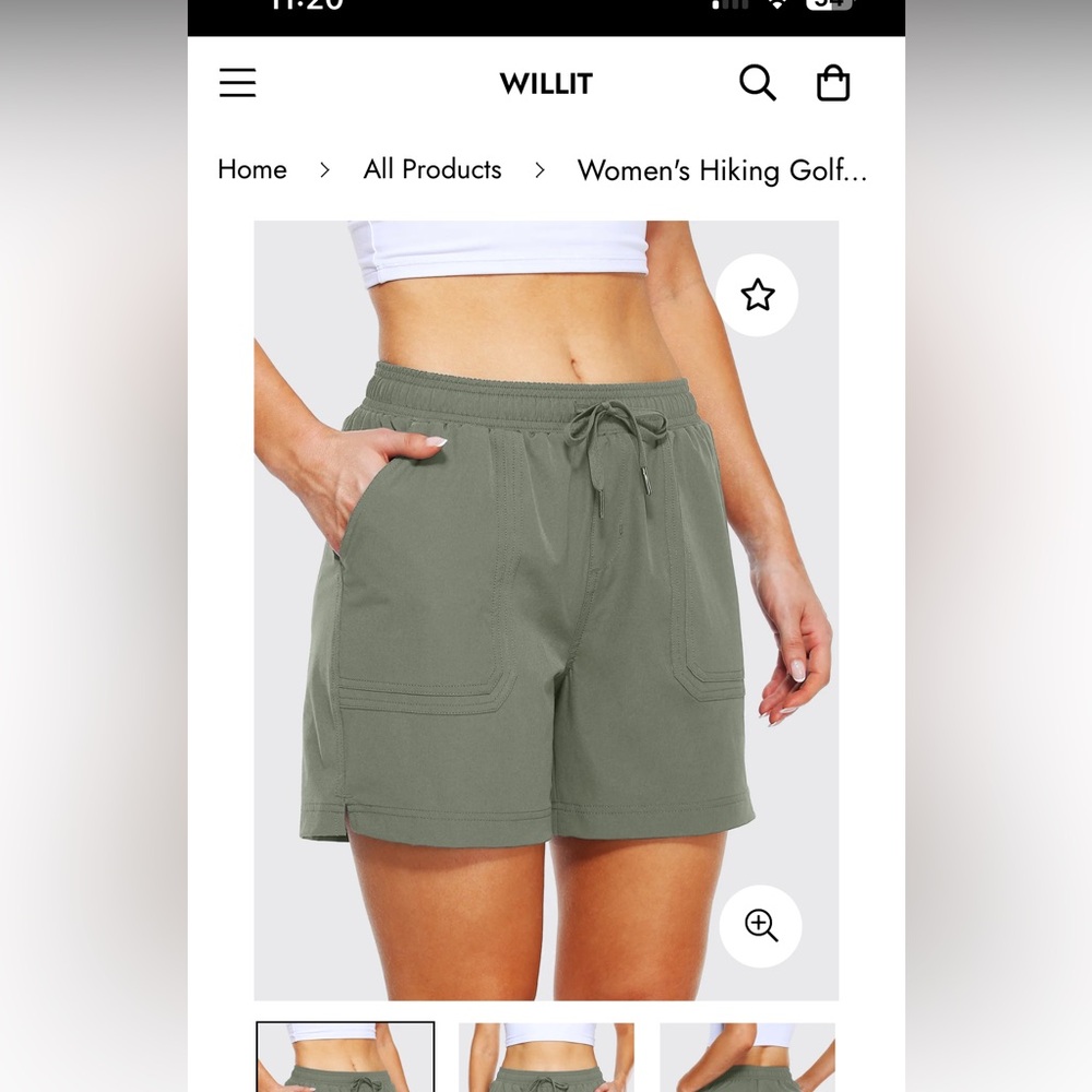 Willit Women’s Shorts
Size: Medium 
Color: Olive